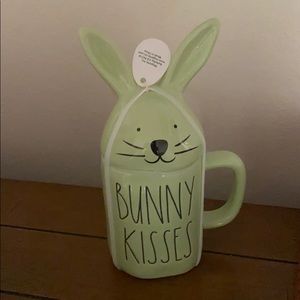 Rae Dunn “bunny kisses mug with topper”